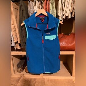 Patagonia Blue and Red Fleece Vest